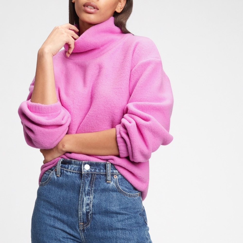 Gap Fleece Turtleneck Sweatshirt XS